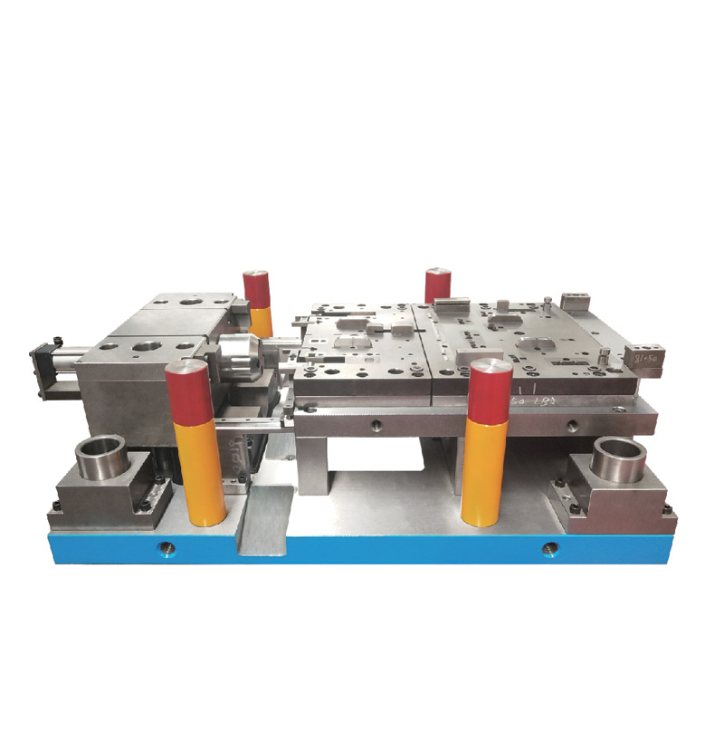 沖裁、卷圓、鉚接一次性形成智能自動(dòng)沖壓模具