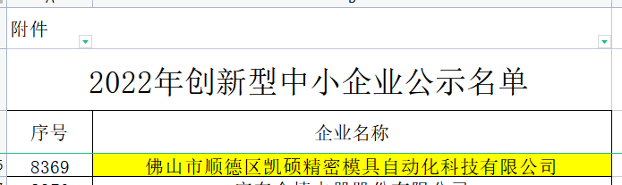 喜訊！凱碩榮獲“廣東省2022年創(chuàng)新型中小企業(yè)”